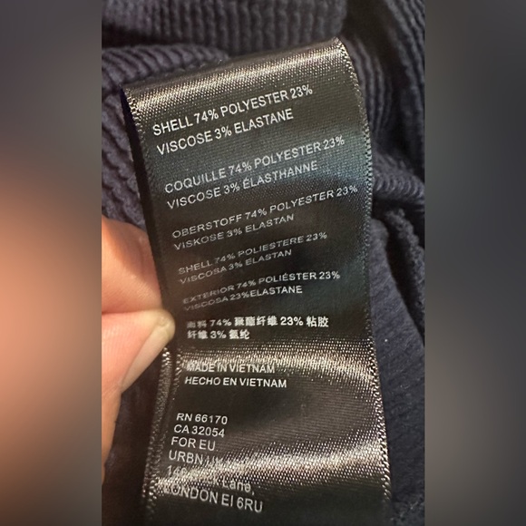 Anthropologie Maeve Boat Neck Top Textured Long Sleeve Navy Blue Size M NWT - Picture 4 of 4